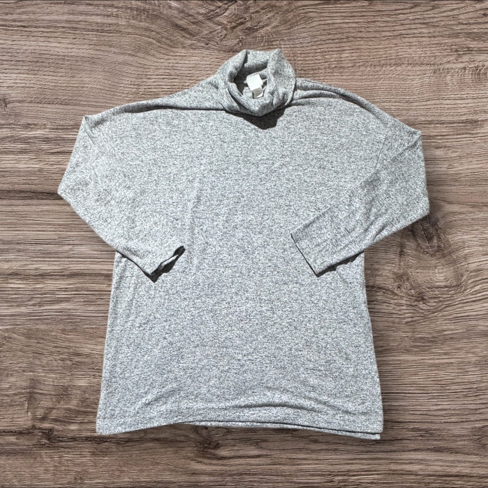 H&M Oversized Women’s Light Gray Turtleneck Soft Sweater